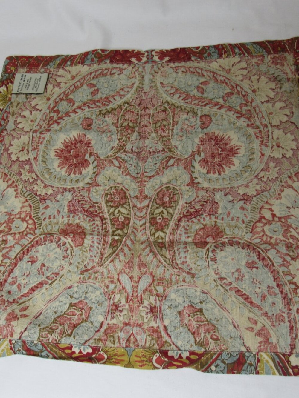 Pottery Barn Red Paisley Print Cloth Napkins Set of 6 - Picture 4 of 5